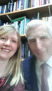 With Sir Martin Rees at his office in Cambridge